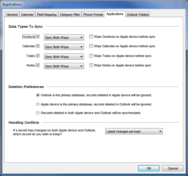 Choose from DejaCloud or Wi-Fi sync.